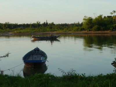 visser op de Hoi An river