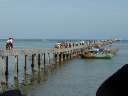 bedrijvigheid op de pier